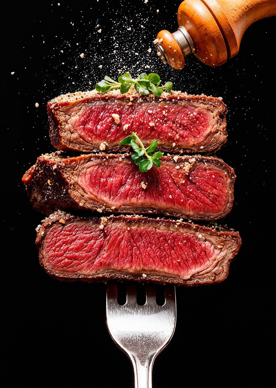 Perfectly seared steak