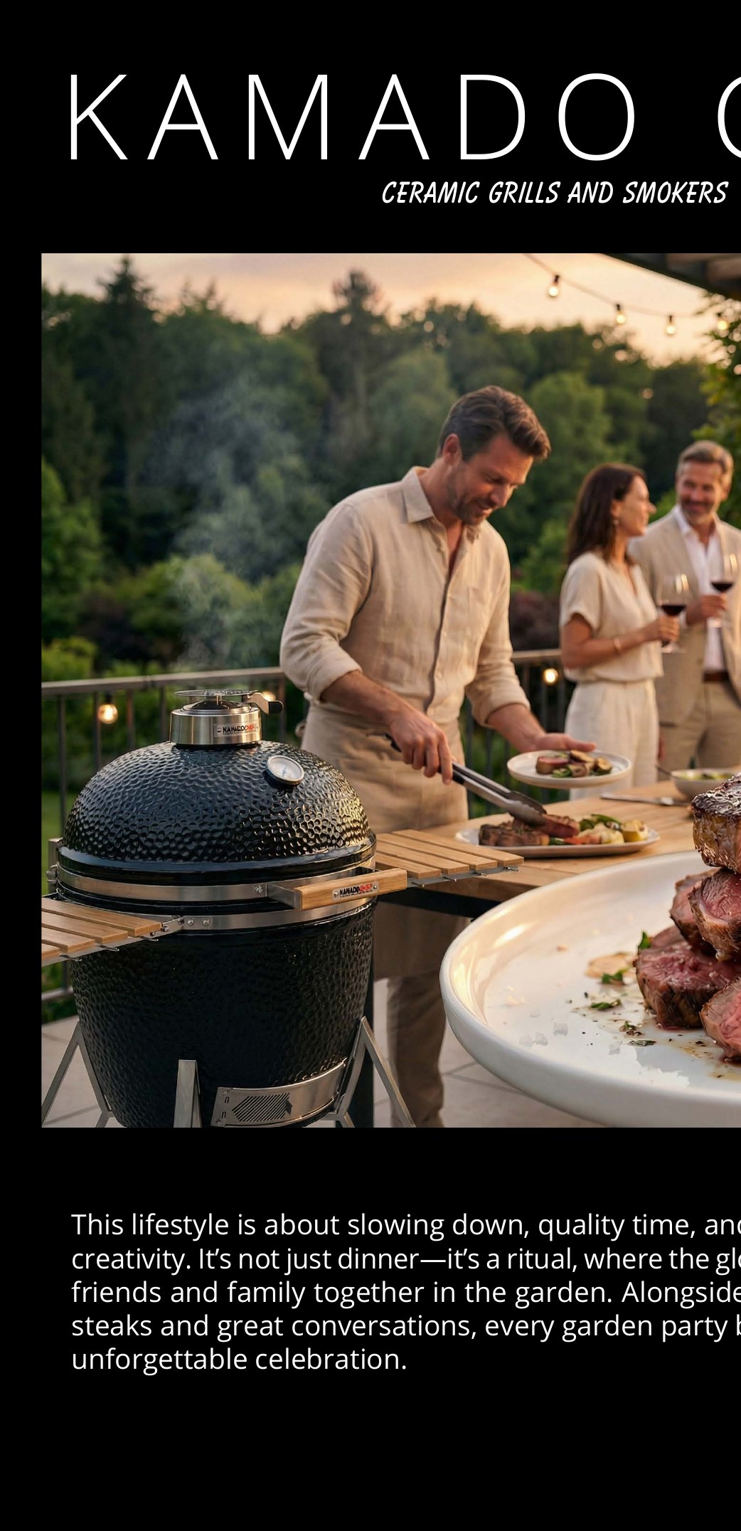Kamado Chef 19 Shadow in use